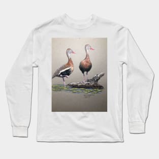 Lack Bellied Whistling Duck Long Sleeve T-Shirt